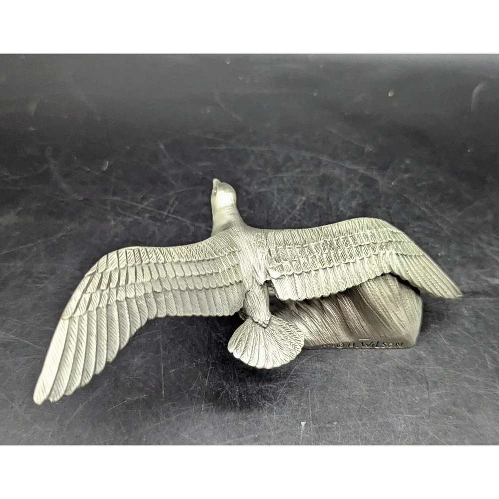 Seagull Bird In Flight Figurine by H.Wilson Limited Edition Lance Fine Pewter